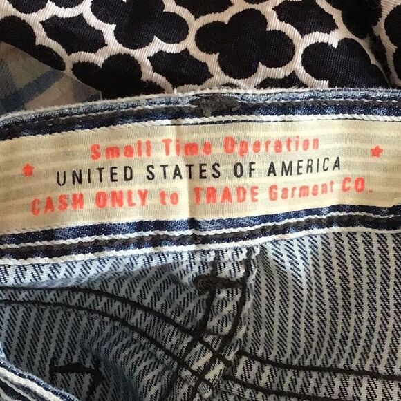 Williamsburg Garment Co. striped custom low rise skinny jeans made in Brooklyn - Picture 6 of 10